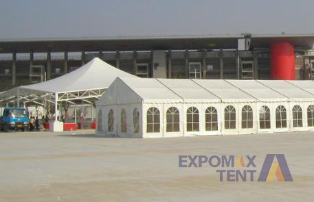What are the highlights of the outdoor exhibition tent